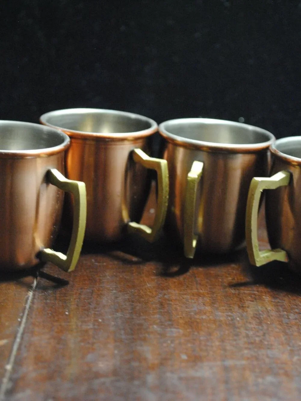 Set of 4 Mini Copper Plated Moscow Mule Mugs